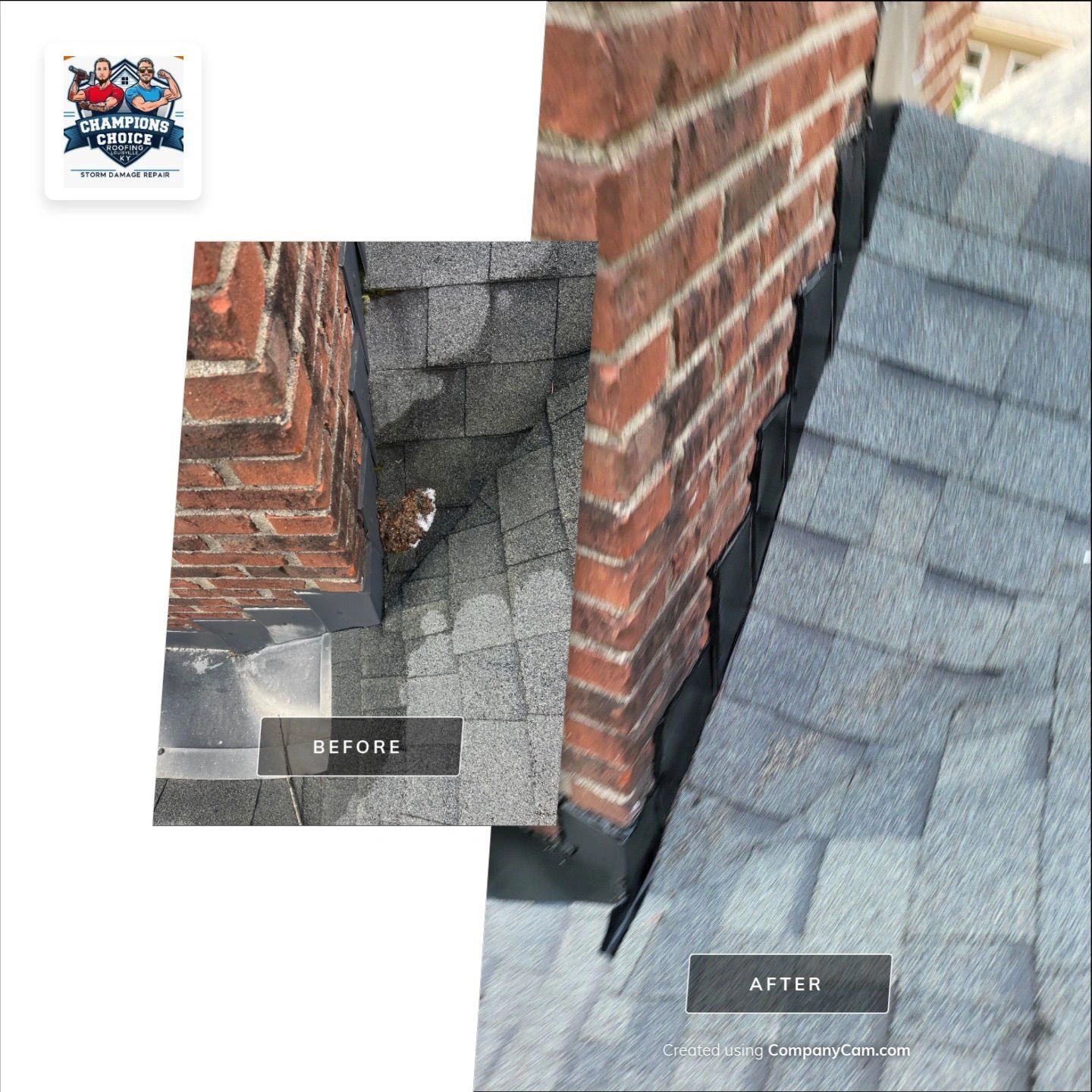 Roof repair in progress
